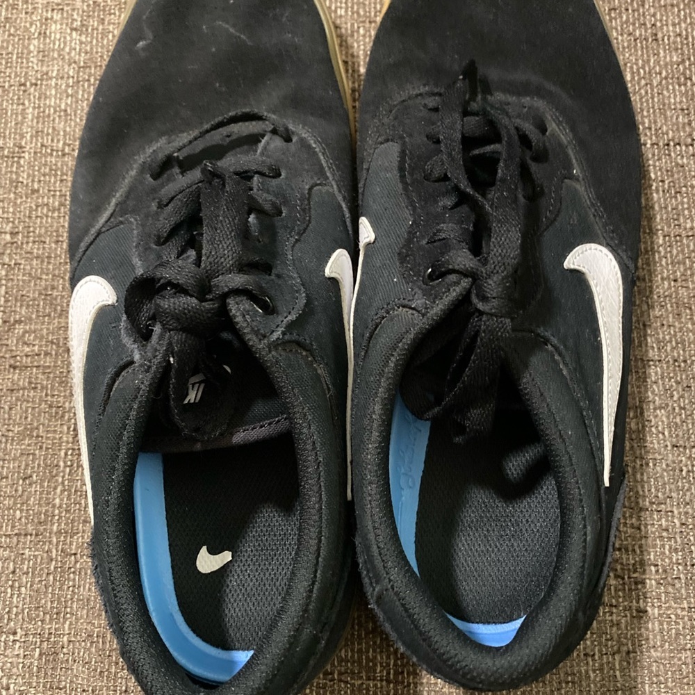 Nike SB Chronic 2 Black White Lace Up Sneakers Skater Flat Comfort Casual - Picture 6 of 6